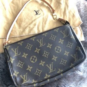Authentic Louis Vuitton Pochette / Hand Bag VI1010